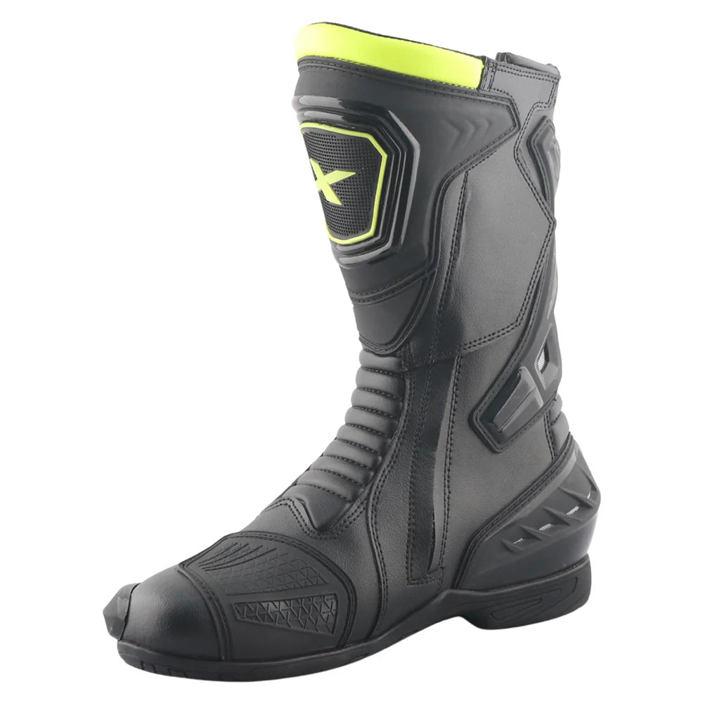 Axor Slipstream PRO Riding Boots - Black Neon Green
