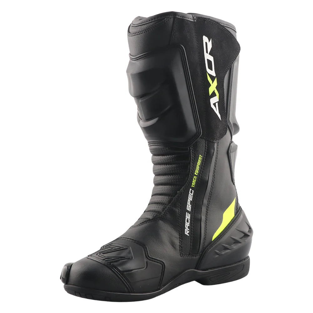 Axor Racer Tec Riding Boots - Black Neon Green