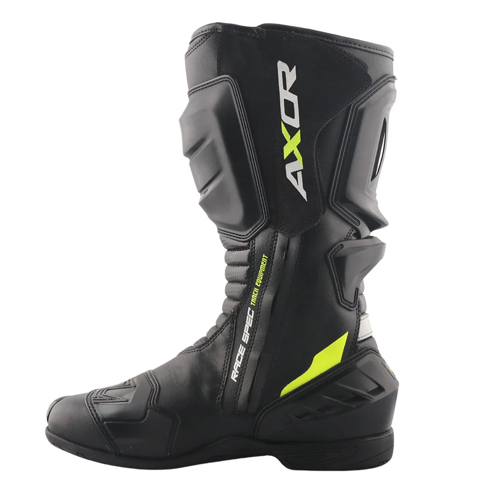 Axor Racer Tec Riding Boots - Black Neon Green
