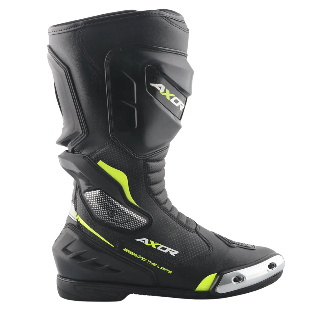 Axor Racer Tec Riding Boots - Black Neon Green