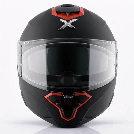 AXOR Brutale Corsa Dual Spoiler Helmet - Dull Black Red