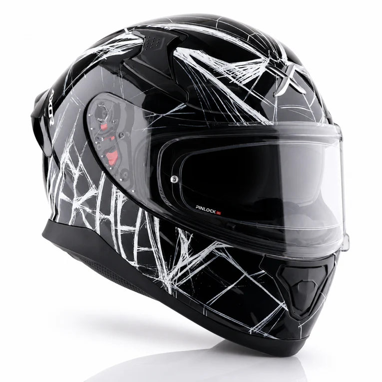 AXOR Apex Marvel Spider Man Edition Helmet - BLACK WHITE