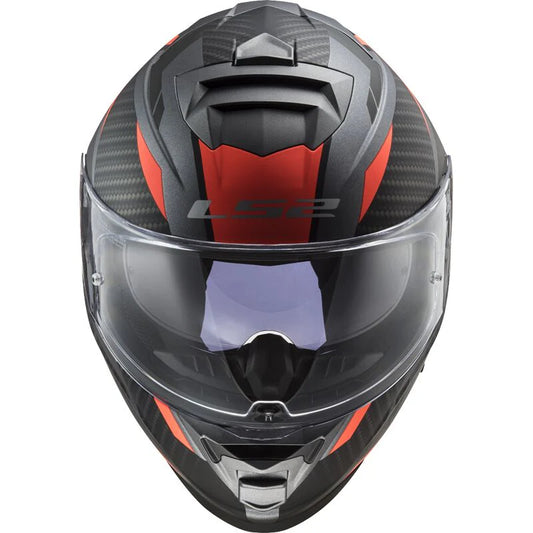 LS2 FF800 Storm 2 Racer Helmet - Titanium Orange Matt