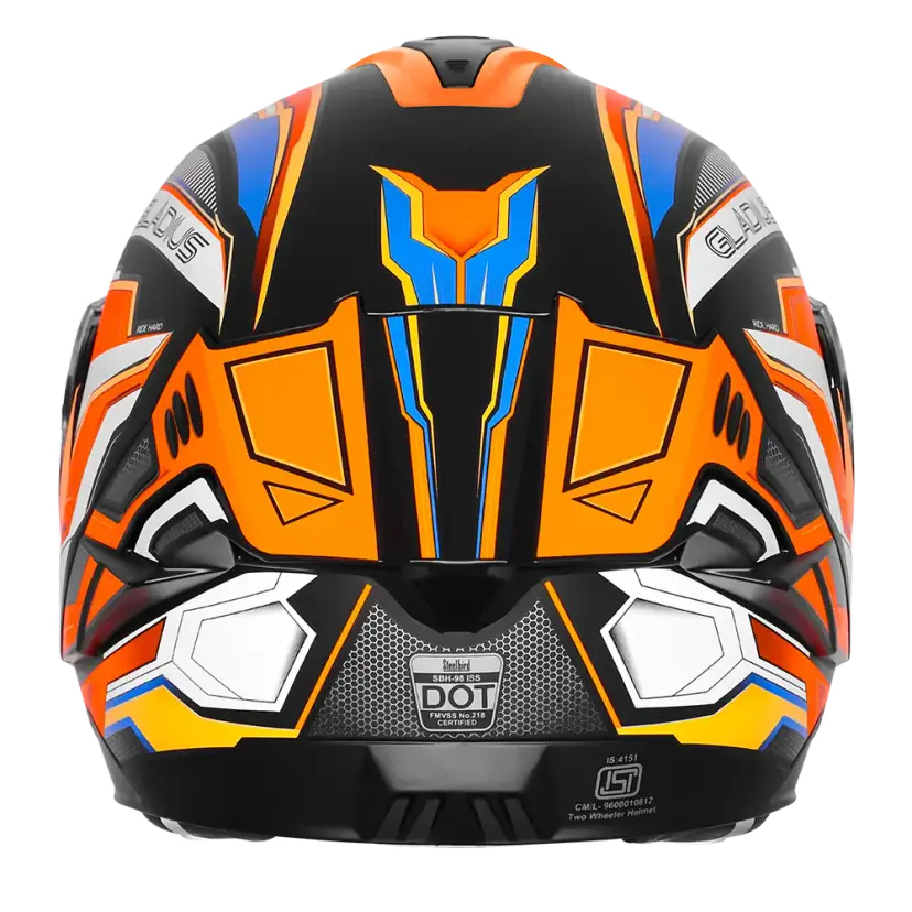 STEELBIRD SBH-98 ISS GLADIUS GA-1 HELMET - BLACK ORANGE