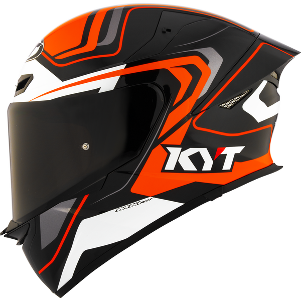 KYT TT-Revo Overtech Helmet - Black Orange