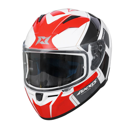 AXXIS SEGMENT VANTAGE A5 HELMET - GLOSS WHITE RED