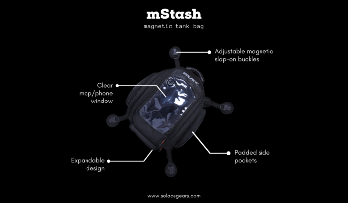 SOLACE LUGGAGE MSTASH MAGNETIC TANK BAG