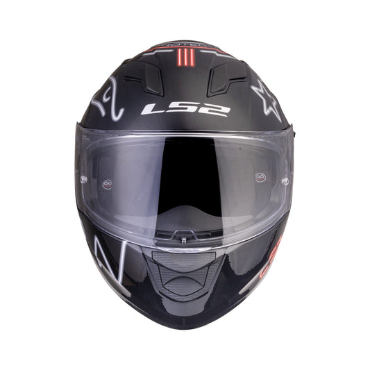 LS2 FF320 STREAM EVO HELMET - NEON BLACK RED GREY