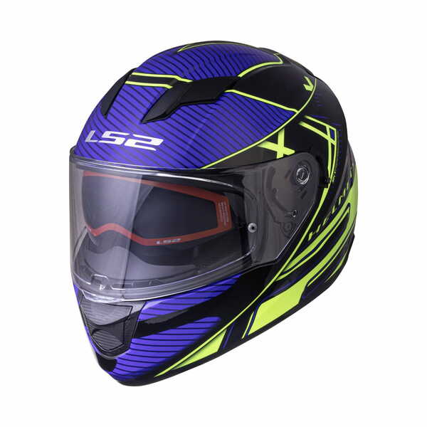 LS2 FF320 STREAM EVO LEVEL HELMET GLOSS BLACK HI-VIZ YELLOW