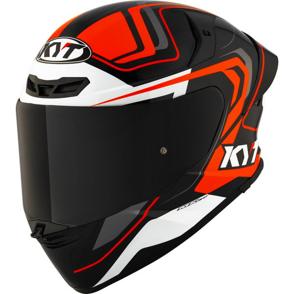 KYT TT-Revo Overtech Helmet - Black Orange