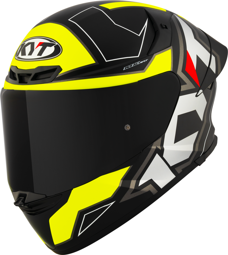 KYT TT-Revo Electron Helmet - Matt Black Yellow