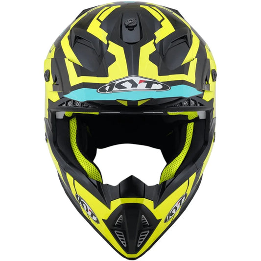 KYT Jumpshot Helmet - Black/Aqua