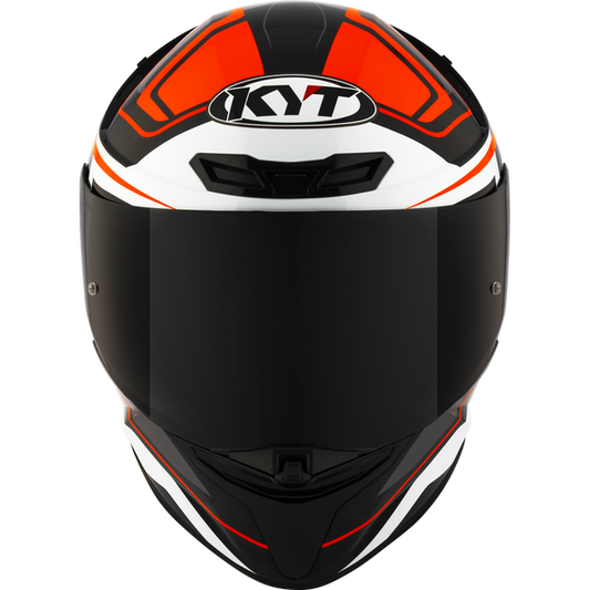 KYT TT-Revo Overtech Helmet - Black Orange