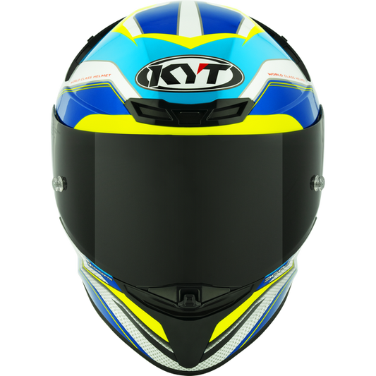 KYT TT-Revo Grand Prix Helmet - White/Light Blue