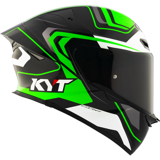 KYT TT-Revo Overtech Helmet - Black Green