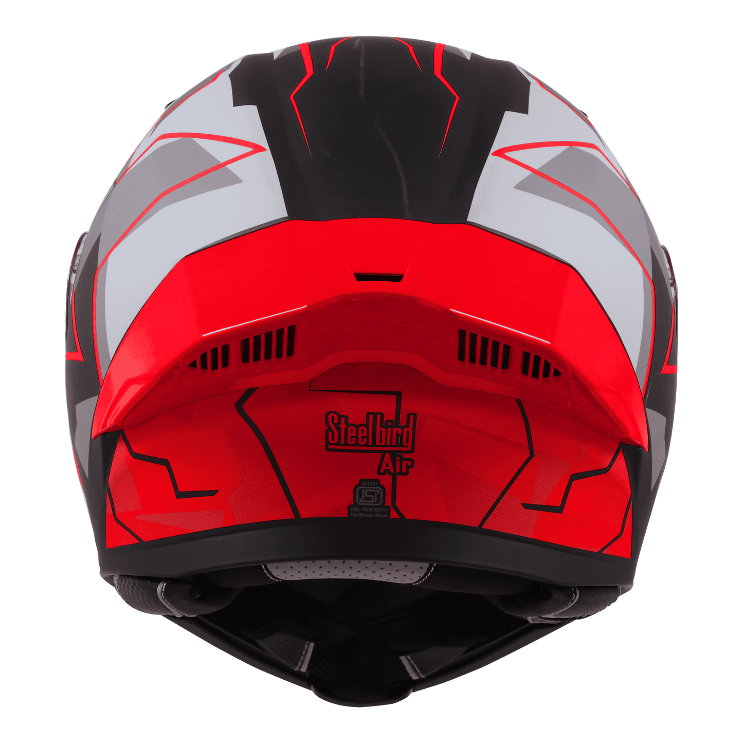 STEELBIRD SBA-20 ISS 09 HELMET - GLOSSY BLACK WITH RED