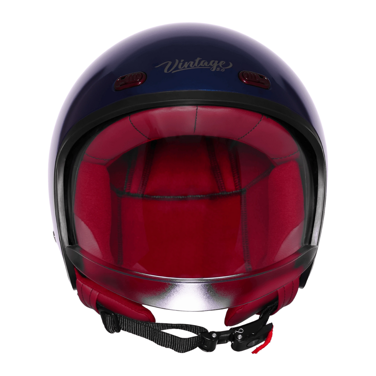 STEELBIRD SBH-67 VINTAGE DOT 5.O HELMET - GLOSSY/MATT ARMADA BLUE