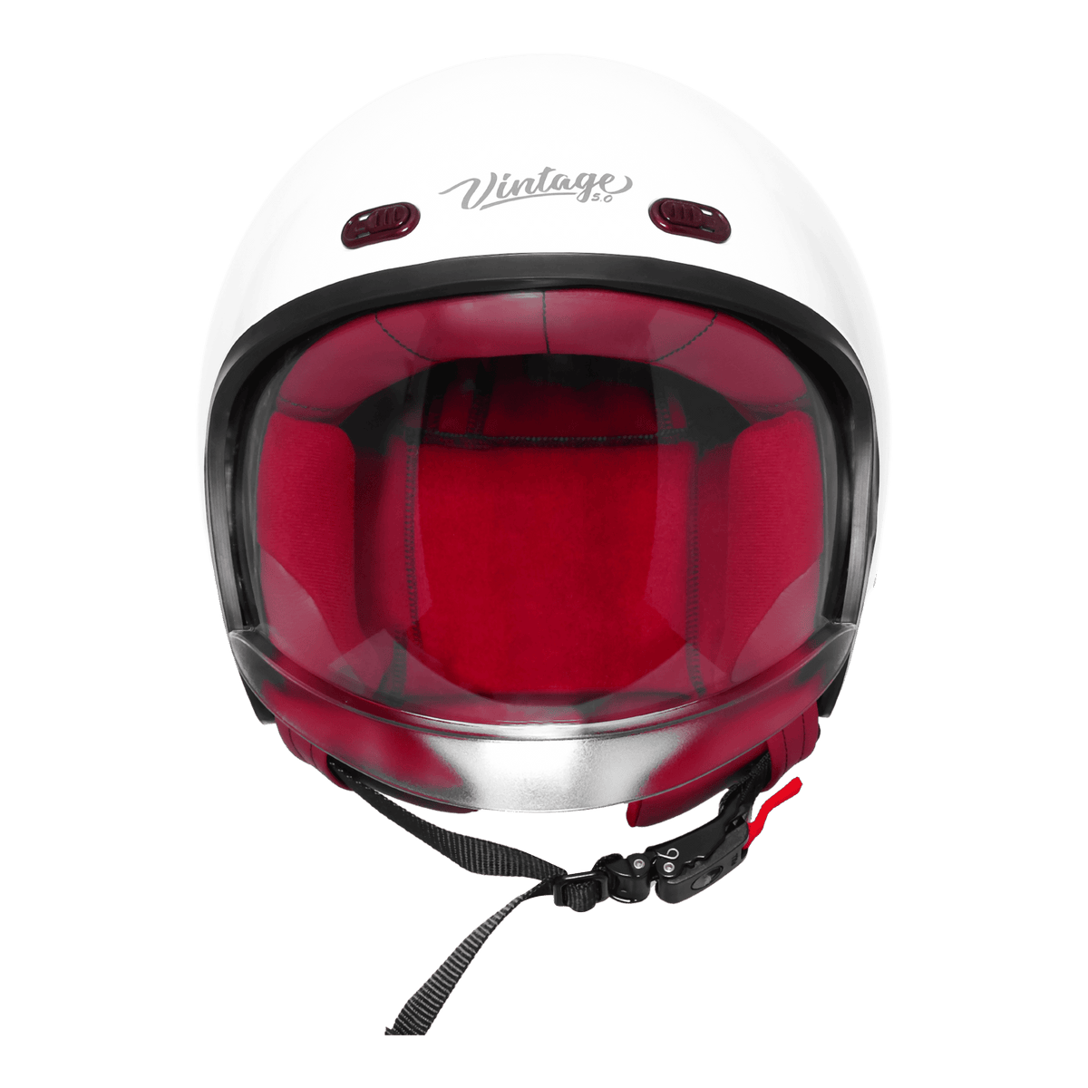 STEELBIRD SBH-67 VINTAGE DOT 5.O HELMET - GLOSSY WHITE