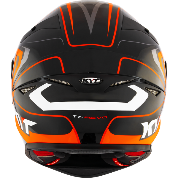 KYT TT-Revo Overtech Helmet - Black Orange