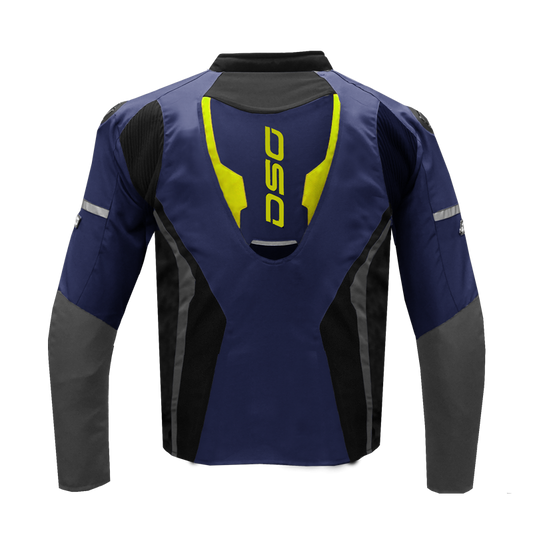 DSG Apex Air-Flow Riding Jacket Racing Blue Grey Yellow Fluo