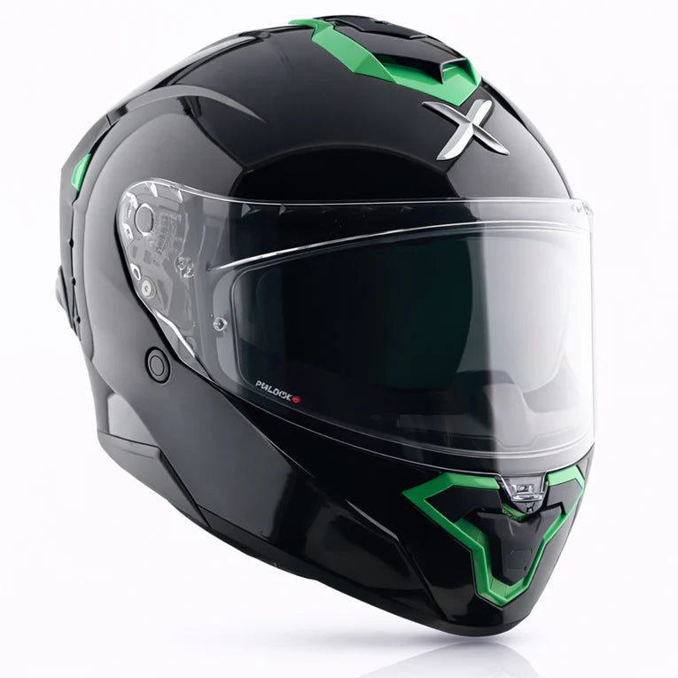 AXOR Brutale Corsa Dual Spoiler Helmet - Black Green