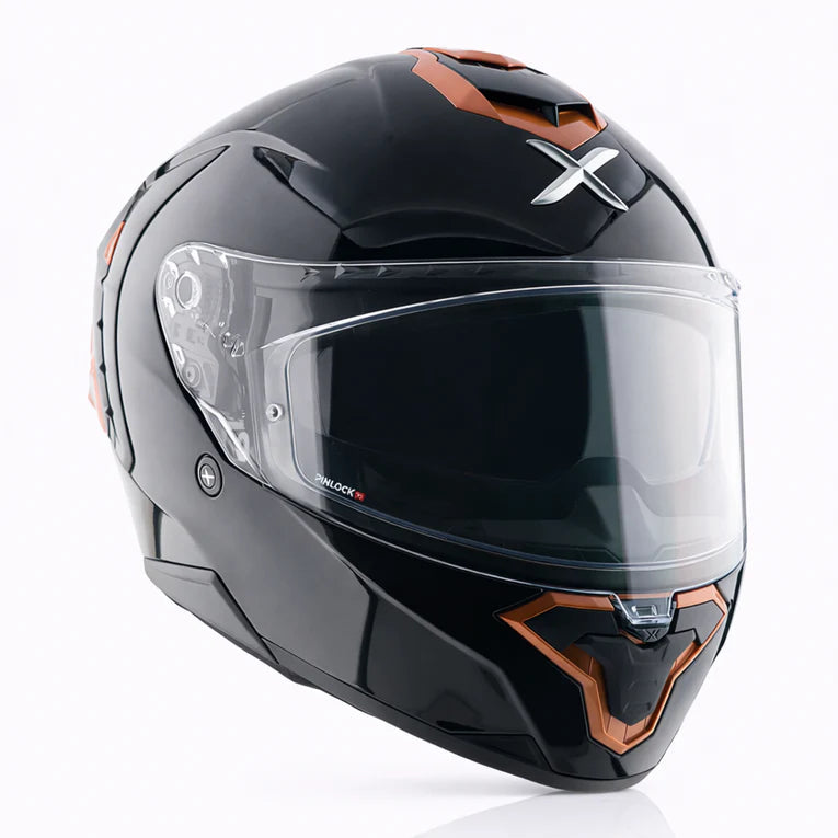 AXOR Brutale Corsa Dual Spoiler Helmet - Black Gold Orange