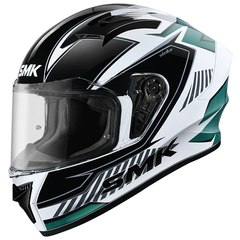SMK STELLAR ADOX HELMETS - GL182 WHITE BLACK