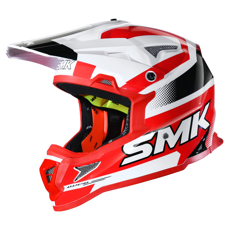 SMK ALTERRA X THROTTLE HELMET- GLOSS WHITE RED BLACK