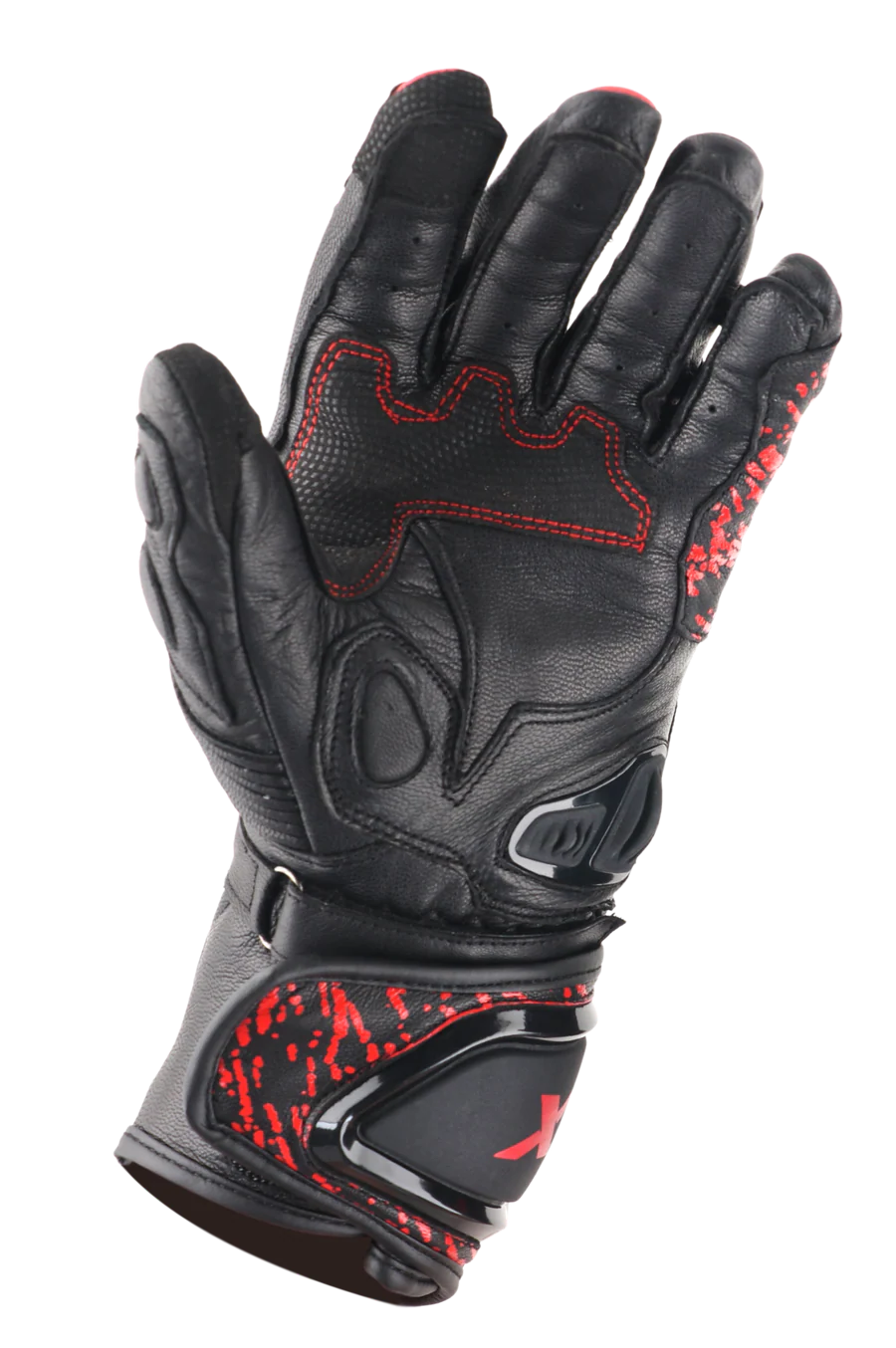 Axor Enzo Riding Gloves - Black Red