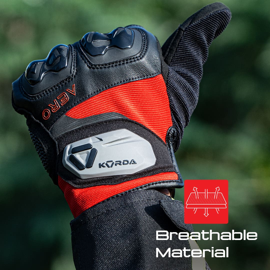 KORDA AERO RIDING GLOVES - BLACK