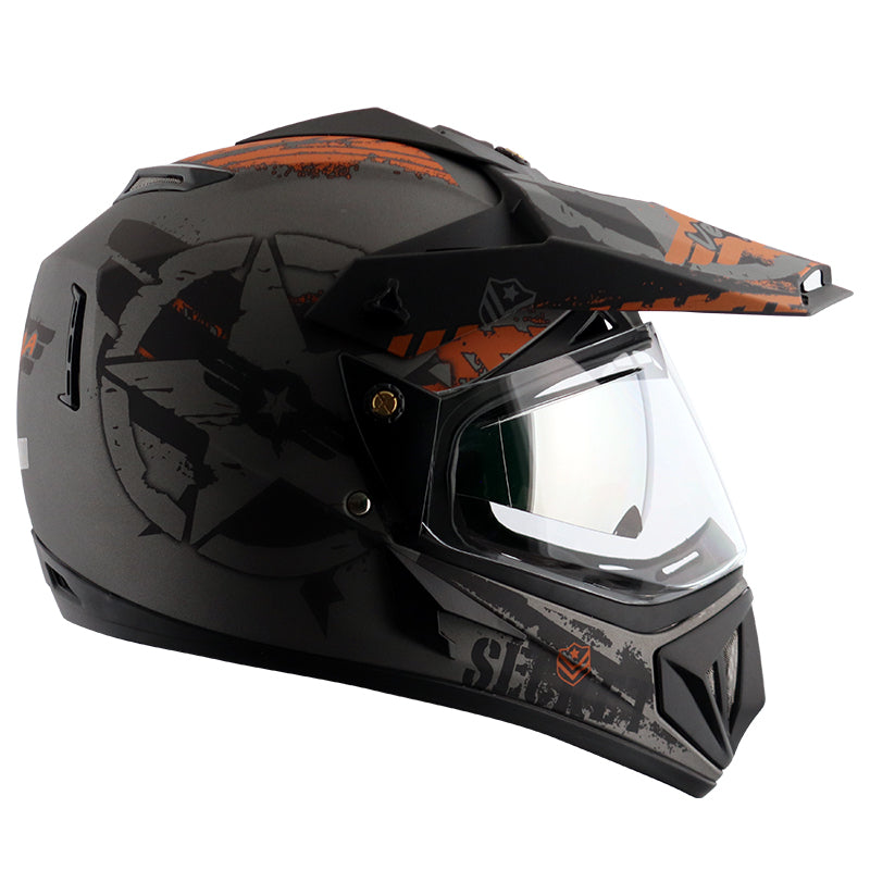 Vega Off Road DV Secret Helmet - Dull Anthracite Black