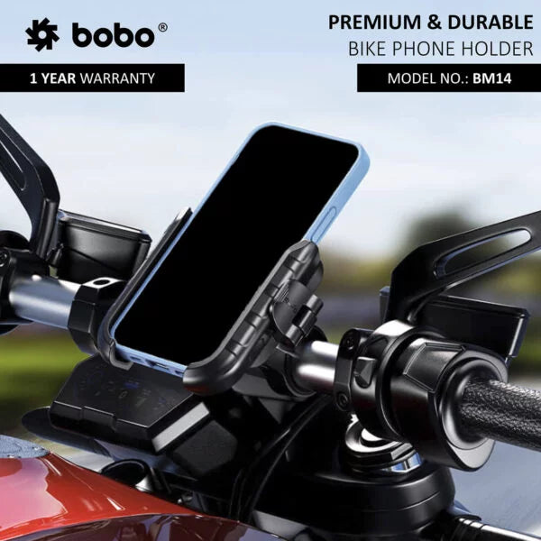 BOBO BM14 Quick Release Enhanced BM4 Bike Cycle Phone Holder Motorcycle Mobile Mount