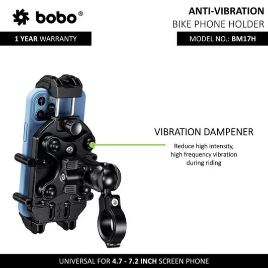 BOBO BM17H Anti-Vibration Bike Cycle Phone Holder Motorcycle Mobile Mount