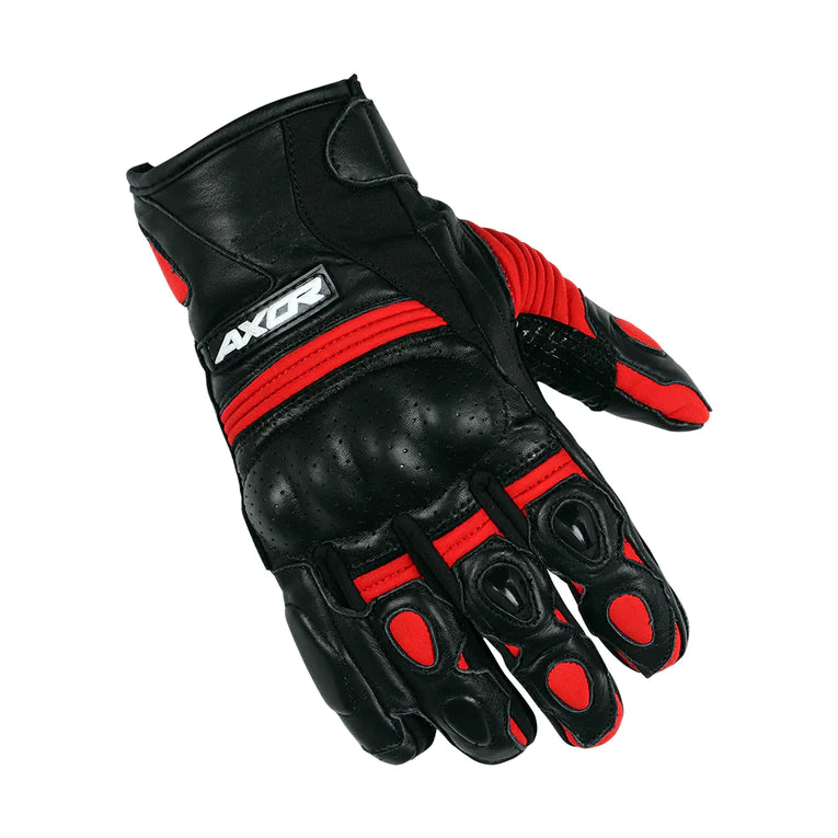 AXOR SPYDER RIDING GLOVES - BLACK RED