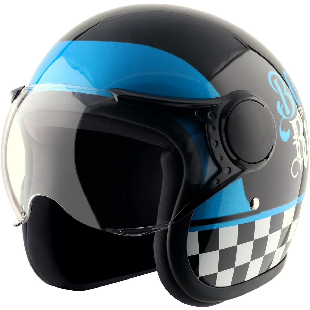 Vega Jet-Born To Ride W/Visor Helmet