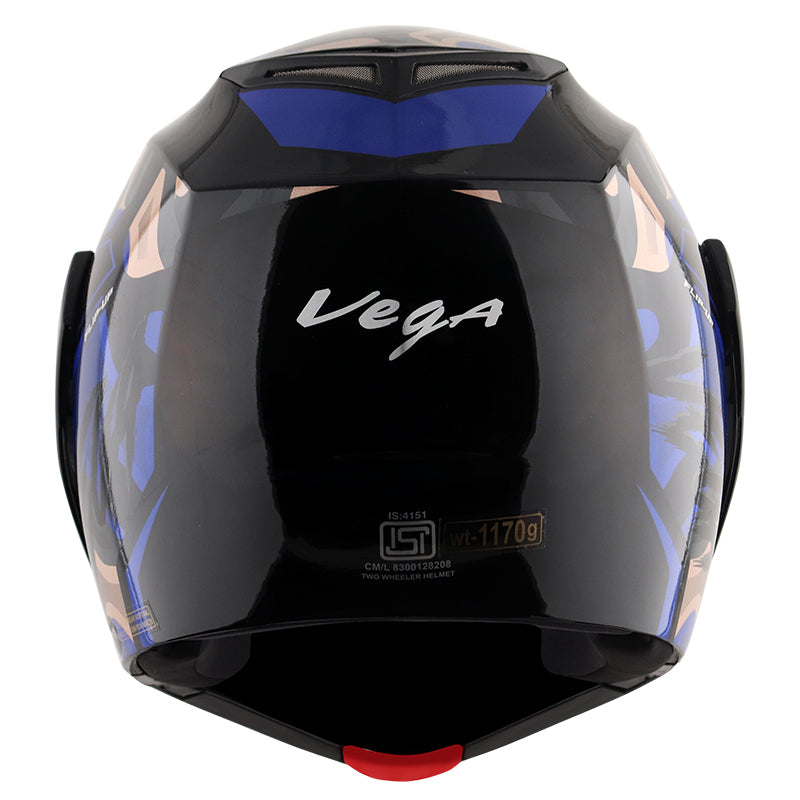 Vega Crux DX Fighter Helmet - Black Blue