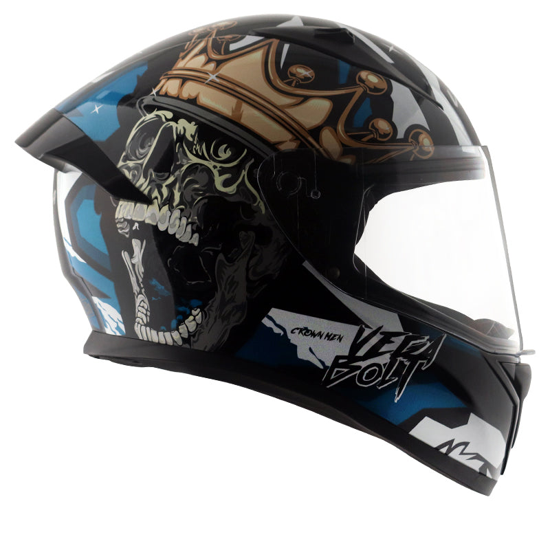 Vega Bolt Crown Men Helmet - Black Blue