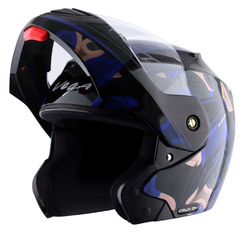 Vega Crux DX Fighter Helmet - Black Blue