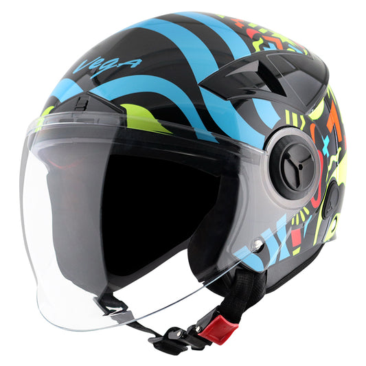 Vega Blaze DX BZ1 Helmet - Black Neon Yellow