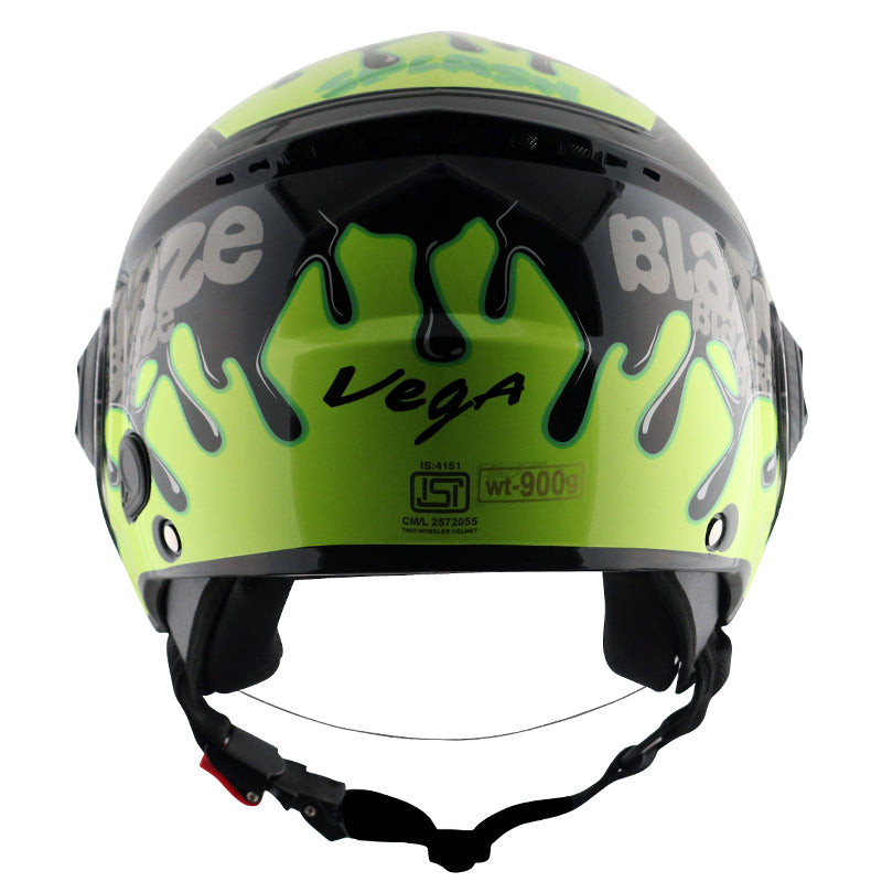 Vega Blaze DX BZ2 Helmet - Black Neon Yellow