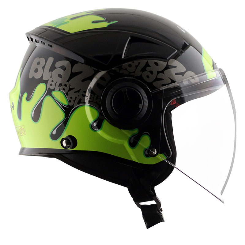 Vega Blaze DX BZ2 Helmet - Black Neon Yellow
