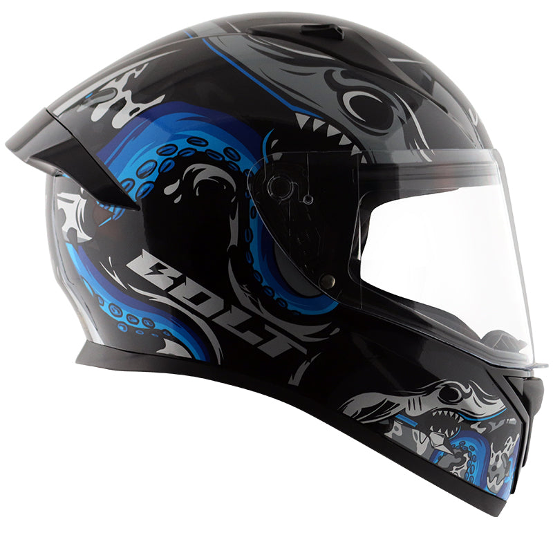 Vega Bolt Octopus Helmet - Black Blue