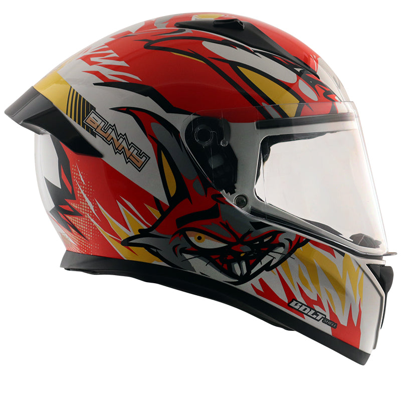 Vega Bolt Bunny Helmet - White Orange