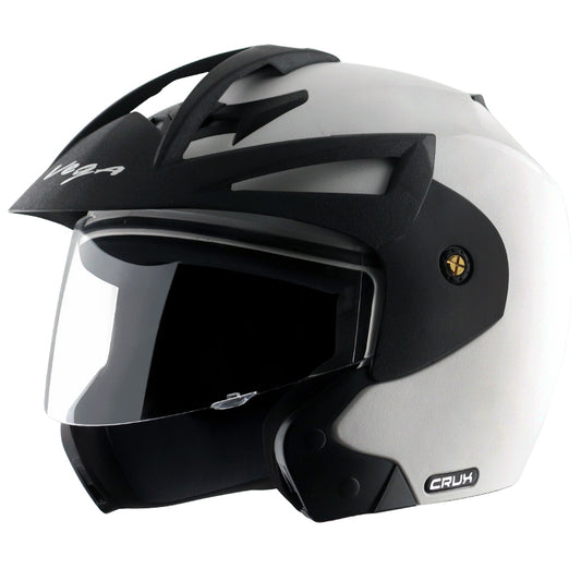 Vega Crux Open Face Helmet - White