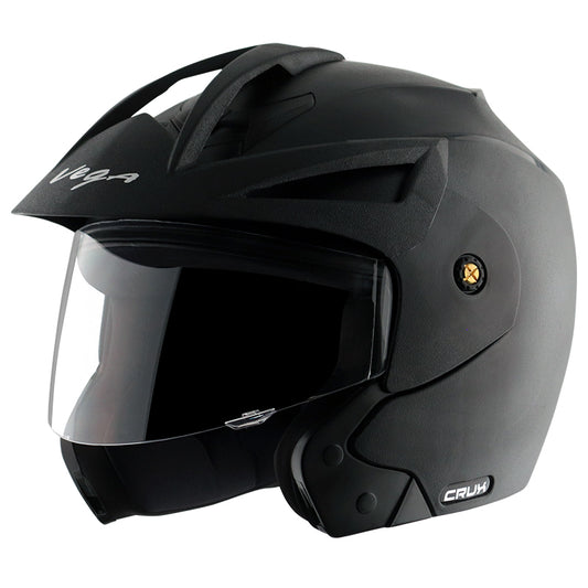 Vega Crux Open Face Helmet - Black