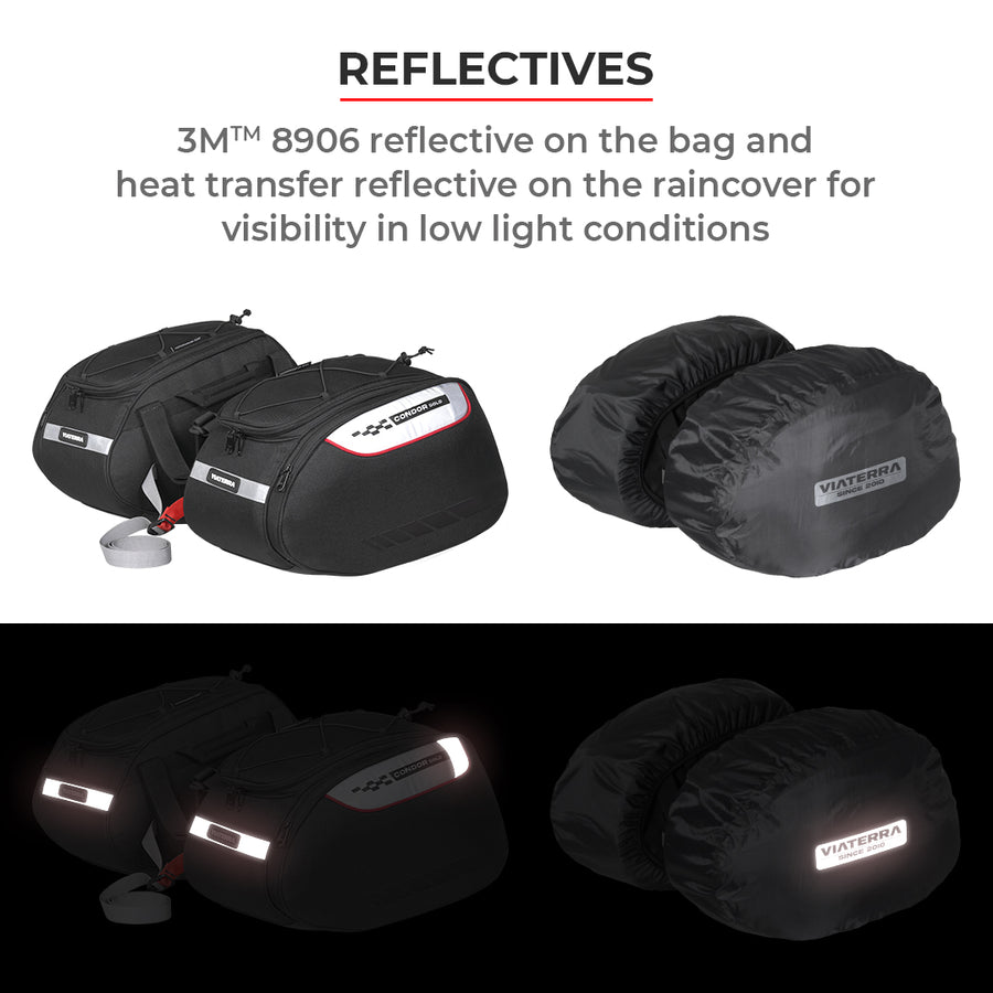 Viaterra Condor Solo 100℅ Water Proof Motorcycle Saddle Bag