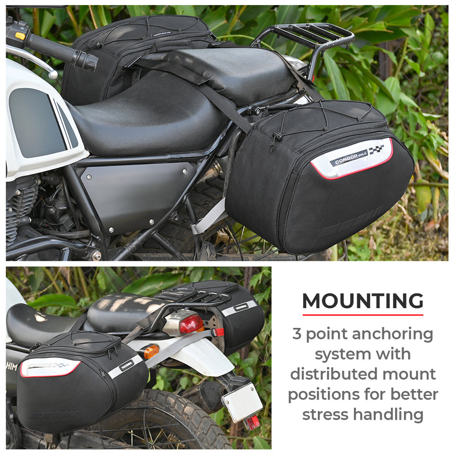Viaterra Condor Solo 100℅ Water Proof Motorcycle Saddle Bag