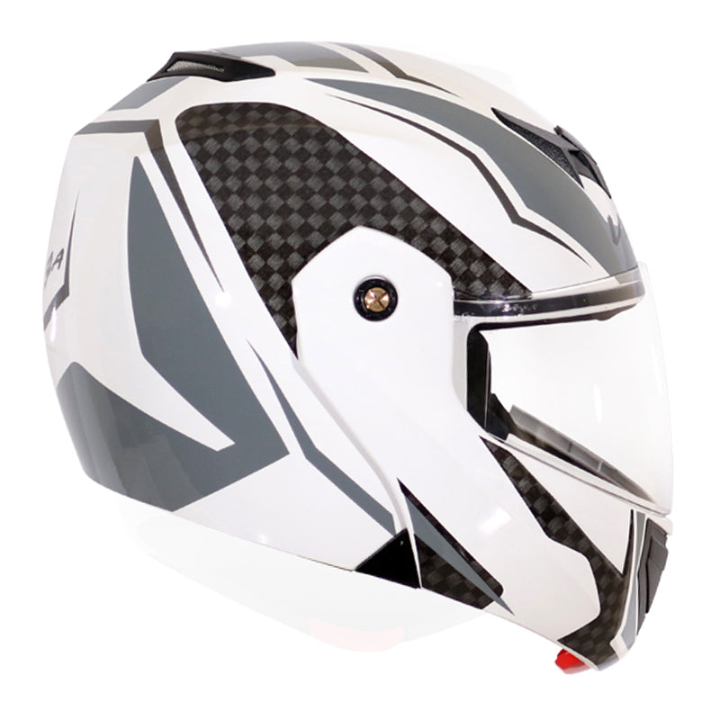 Vega Crux DX Checks Helmet - White Silver