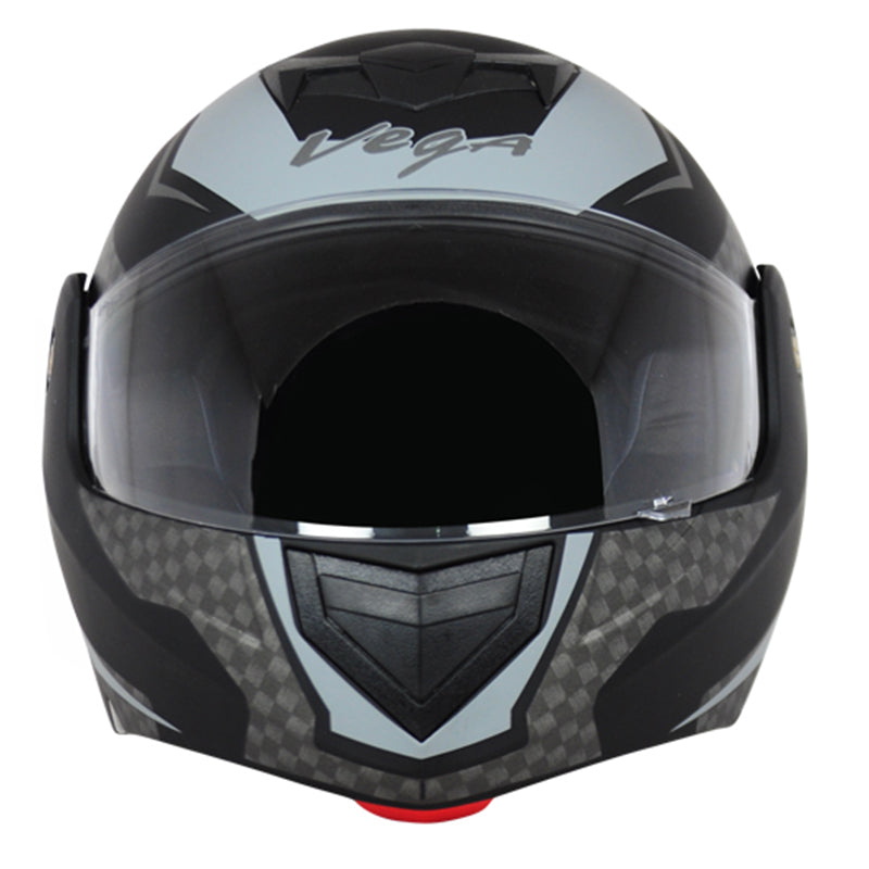 Vega Crux DX Checks Helmet - Dull Black Silver