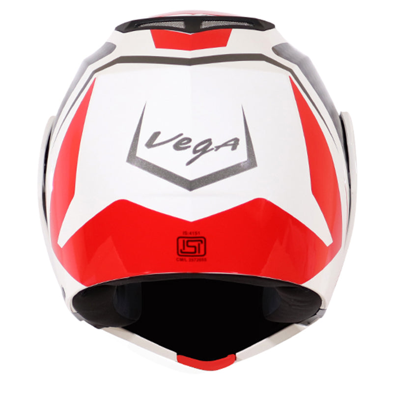 Vega Crux DX Checks Helmet - White Red